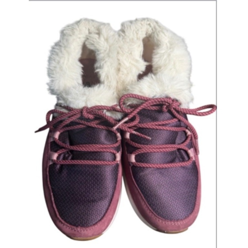 Spyder Aggie Winter Booties Womens 8M Berry Pink Good Faux Fur Apres Ski Laced - Picture 4 of 7
